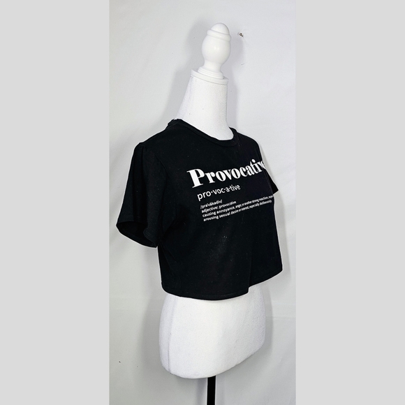 Medium Black Proactive Crop Top - Picture 2 of 4